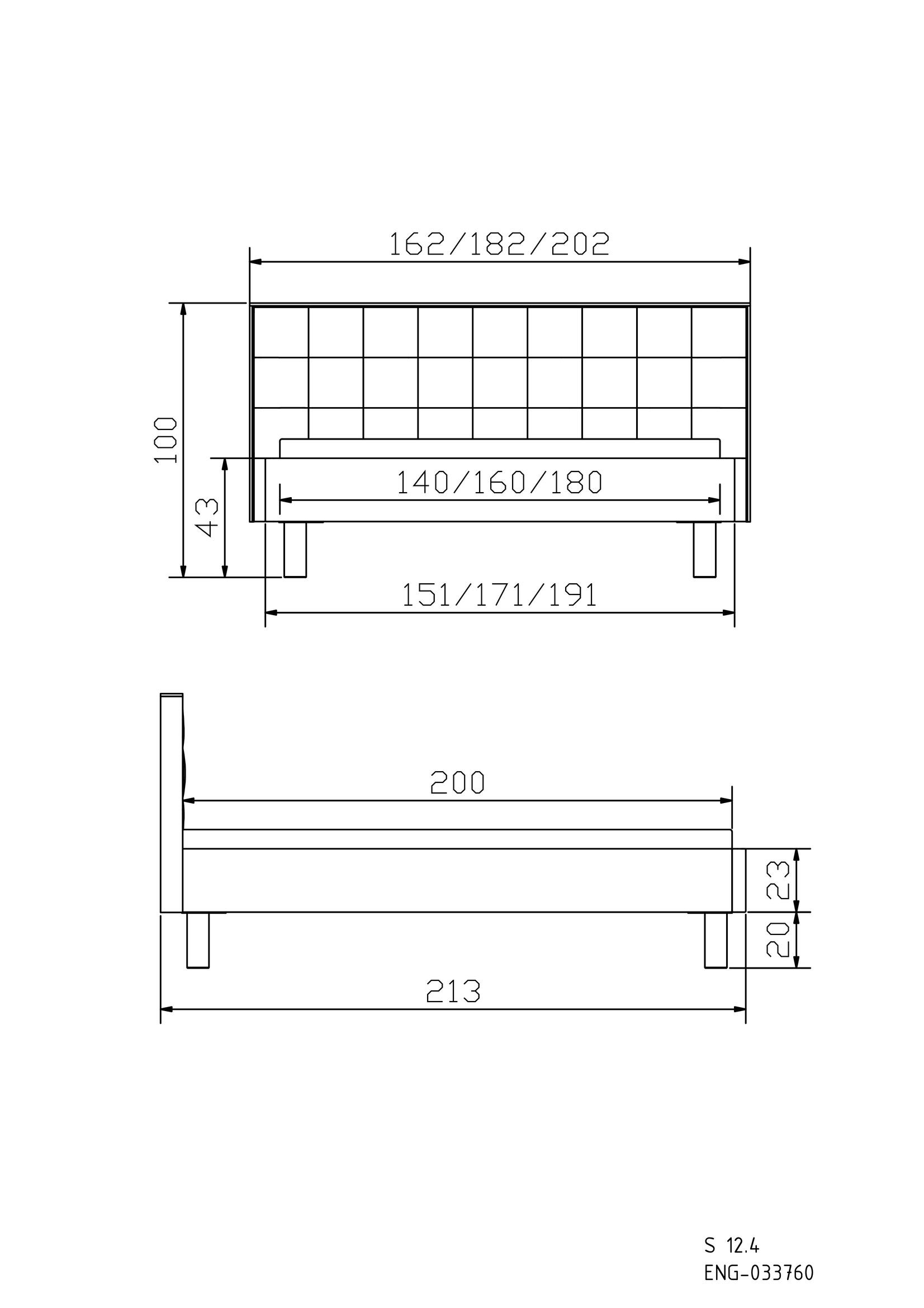 Boxspringbett Classic14 Skizze