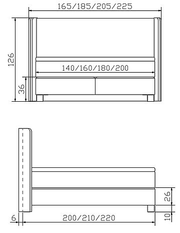 Boxspringbett kopfteil höhe