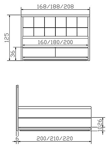 Boxspringbett Classic Socca01 Skizze