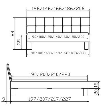 Holzbett Topline Cantu02 Skizze