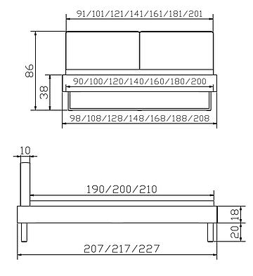 Holzbett Topline Indus01 Skizze