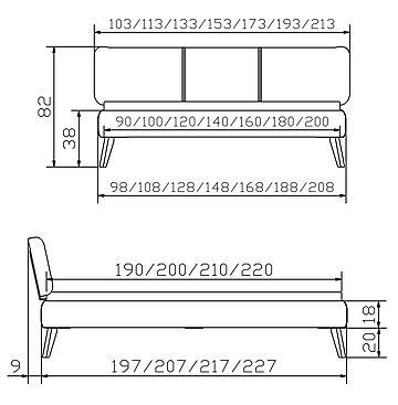 Holzbett Topline Masi01 Skizze