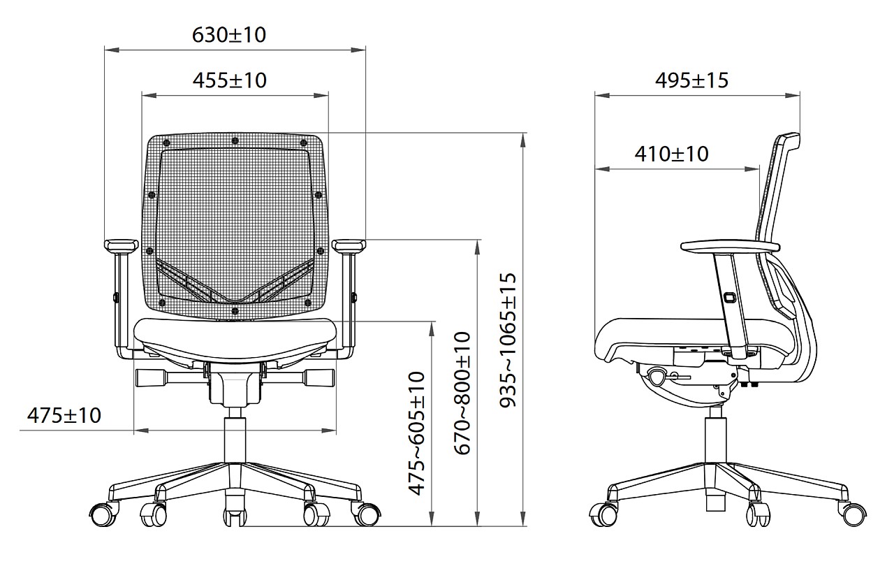 Sanitech One Mesh Skizze