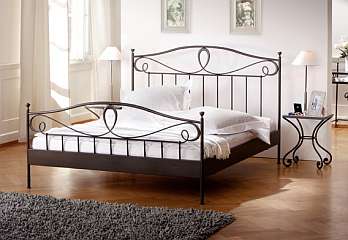 Metallbett Lurano schmiedeeisenfarben