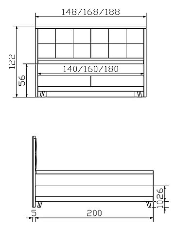 Boxspringbett Pronto12 Villa Skizze