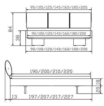 Holzbett Topline Vilo01 Skizze