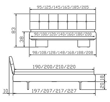 Holzbett Topline Vilo02 Skizze